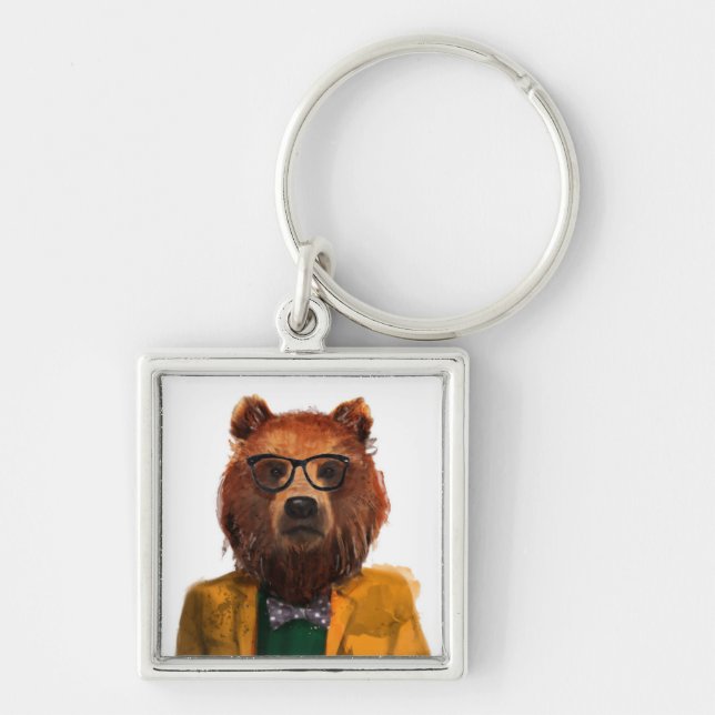 Bestes gekleideter Bär Schlüsselanhänger (Vorne)