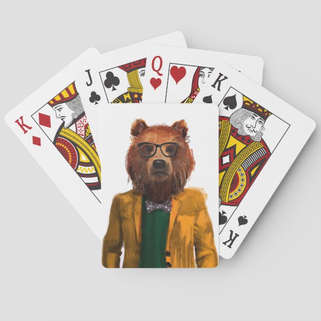 Bestes gekleideter Bär Spielkarten (Rückseite)