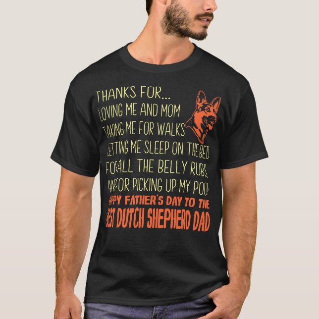 Bestes Geschenk des holländischen Hirten-Vaters T-Shirt (Vorderseite)