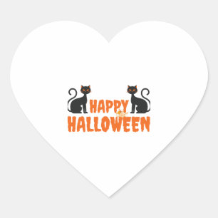 Bestes Geschenk für halloween Happy Hal Herz-Aufkleber