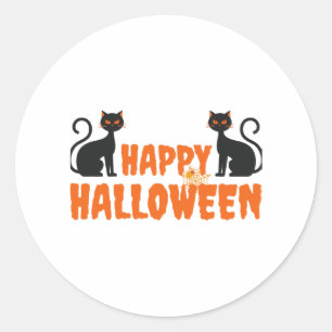 Bestes Geschenk für halloween Happy Hal Runder Aufkleber