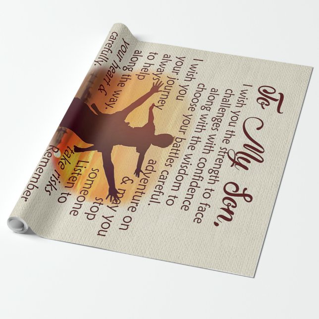 Bestes Geschenk für Son | Zu meinen Son-Zitaten Geschenkpapier (Ungerollt)