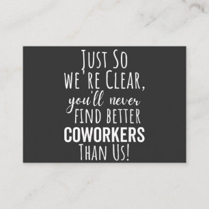 BESTES GESCHENK FÜR VERLASSEND KÜHLER VISITENKARTE