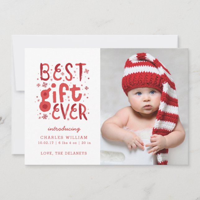 Bestes Geschenk für Weihnachten Geburtserklärung (Vorderseite)
