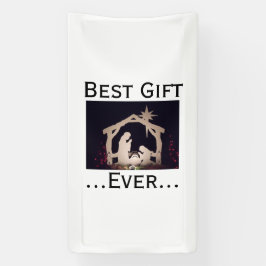 Bestes Geschenk für Weihnachten Weihnachtskrippen Banner