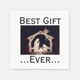 Bestes Geschenk je Weihnachtskrippe Serviette