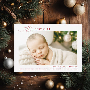 Bestes Geschenk Minimalistische Typografie Red Chr Ankündigung