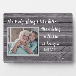 Bestes Geschenk! Nurse-Mimi Foto Plaque Fotoplatte
