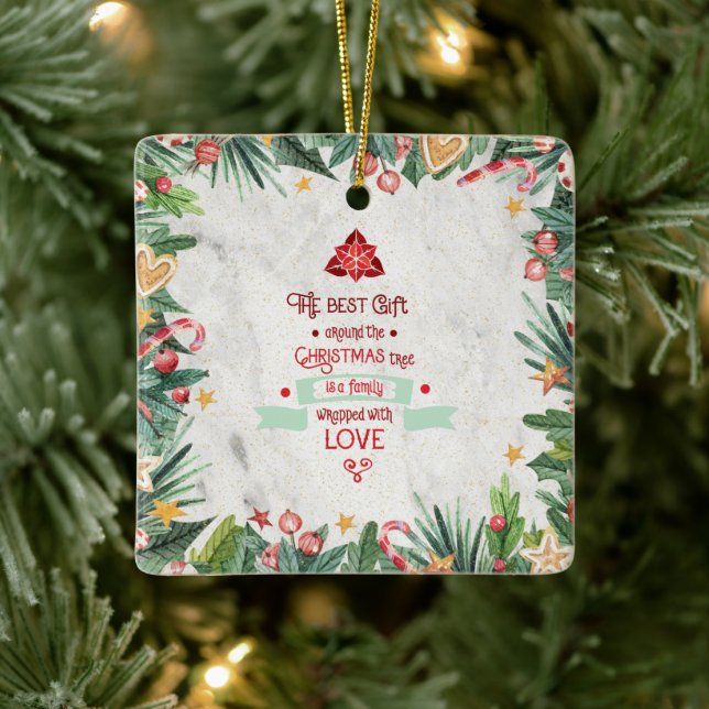 Bestes Geschenk rund um den Weihnachtsbaum auf Mar Keramikornament (Baum)