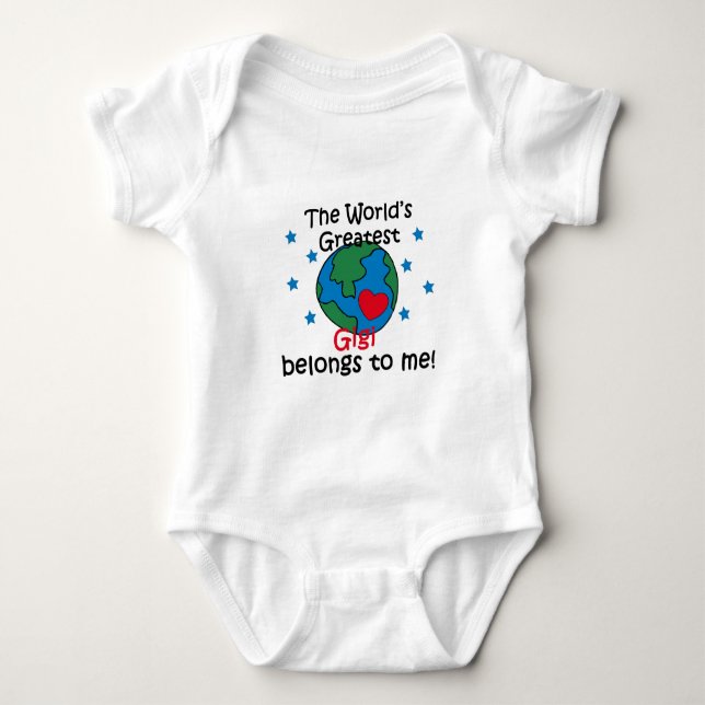 Bestes Gigi gehört mir Baby Strampler (Vorderseite)