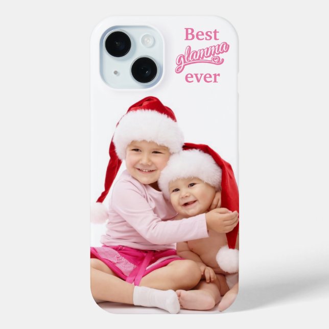 Bestes Glamma je Foto pink/weiß Case-Mate iPhone Hülle (Rückseite)