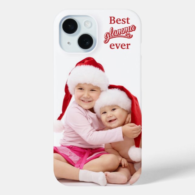 Bestes Glamma je Foto rot/weiß Case-Mate iPhone Hülle (Rückseite)