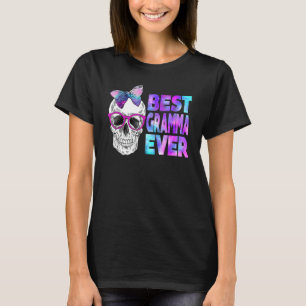 Bestes Gramma je Skull Pink Bow Krawatte Galaxy Mo T-Shirt