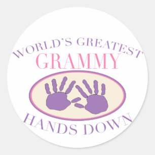 Bestes Grammy übergibt unten T - Shirt Runder Aufkleber