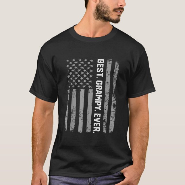 Bestes Grampy-Flag-Geschenk für Männerväter in gan T-Shirt (Vorderseite)