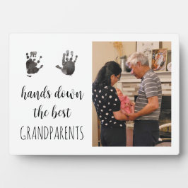 Bestes Grandeltern-Handprint-Foto Fotoplatte