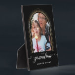 Bestes GRANDMA Heart Script Elegantes Gold Frame F Fotoplatte<br><div class="desc">Bestes GRANDMA Heart Script Elegantes Gold Frame Foto</div>