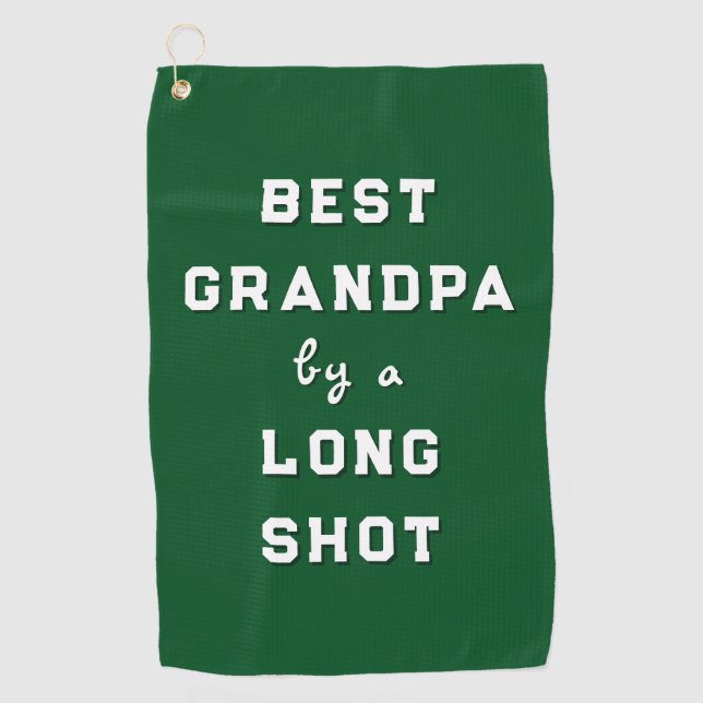 Bestes Grandpa-Geschenk Golf Handtuch (Vorderseite)