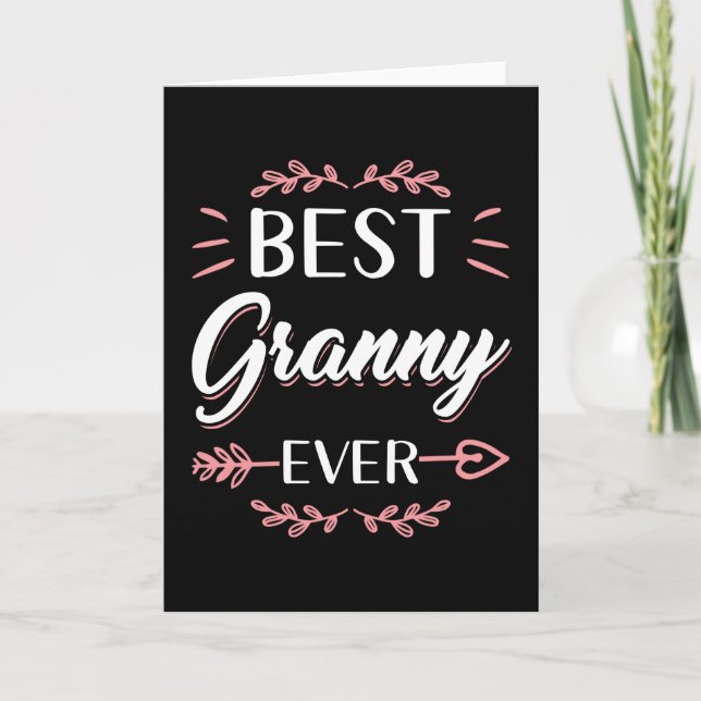 Bestes Granny je Bestes Grandma-Geschenk Karte (Vorderseite)