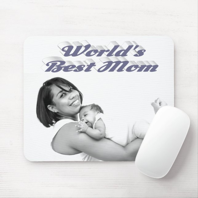 Bestes graues Foto der Mama Mousepad (Mit Mouse)