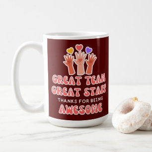 Bestes großes Team Großes Personal Vielen Dank Kaffeetasse