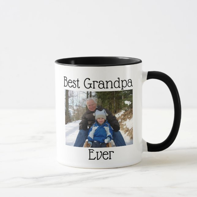 Bestes Großvater-überhaupt Foto-personalisierte Tasse (Rechts)
