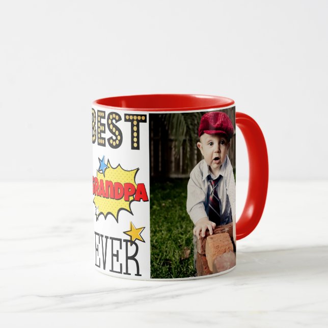Bestes Großvater-überhaupt kundenspezifisches Foto Tasse (VorderseiteRechts)