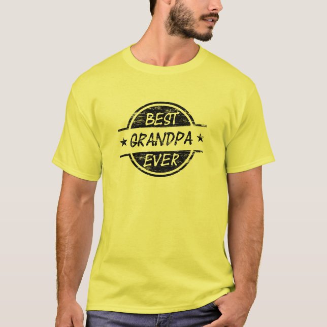 Bestes Großvater-überhaupt Schwarzes T-Shirt (Vorderseite)