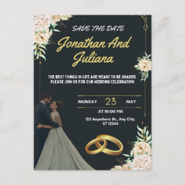 Bestes Hochzeitsmodell finden Sie hier Postkarte