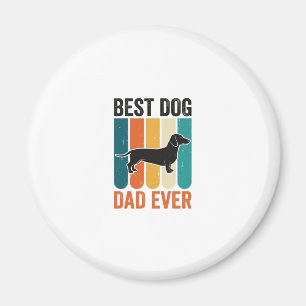 Bestes Hund Papa Aller Vintage Dachshund T-Shirt D Magnet
