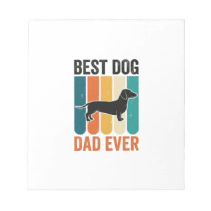 Bestes Hund Papa Aller Zeiten Vintage Dachshund T- Notizblock