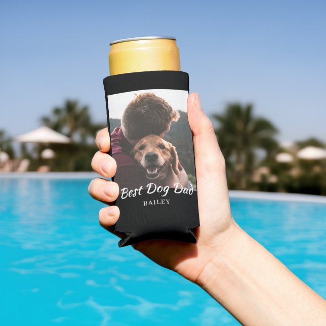 Bestes Hund-Vater-Foto Personalisiert Selters Dosenkühler (In Situ Pool)