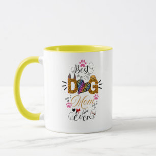 Bestes-Hundemama-aller-Zeiten-Shirt – Leopardenpri Tasse