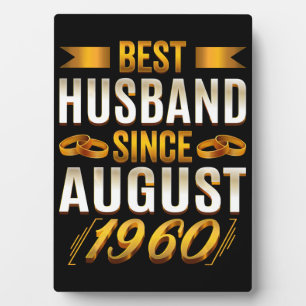 Bestes Husband seit August Funny 60 Jahre Jubiläum Fotoplatte