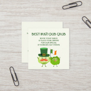 BESTES IRISCH PUB ESSEN Kawaii Kohl St. Patricks D Quadratische Visitenkarte