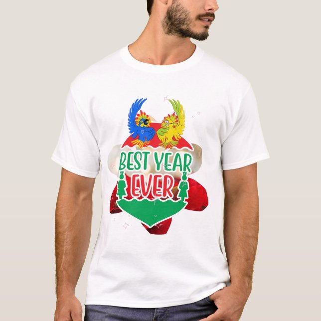 Bestes Jahr für Party Vögel T-Shirt (Vorderseite)