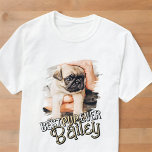 Bestes Jungtier je Modernes Cooles Grunge Hund Fot T-Shirt<br><div class="desc">Dieses spielerische und moderne Design besteht aus lustiger Typografie und fügt ein individuelles Foto Ihres Haustiers hinzu.</div>