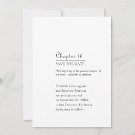 Bestes Kapitel unseres Lebens | Book Format Save The Date