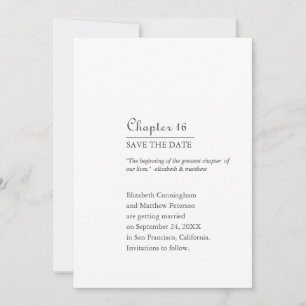 Bestes Kapitel unseres Lebens   Book Format Save The Date