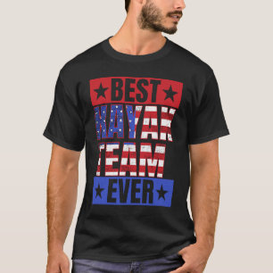 Bestes Kayak-Team je Kayaking Kayaker-Boot-Gra T-Shirt