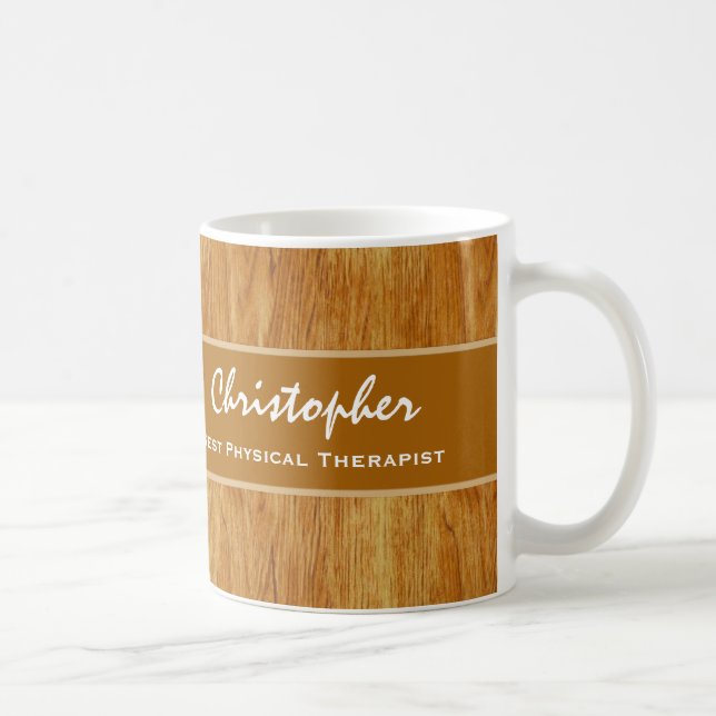 Bestes KÖRPERLICHER THERAPEUT hölzernes Kaffeetasse (Rechts)
