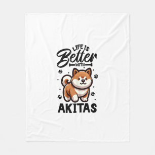 Bestes Leben mit Akita Fleecedecke