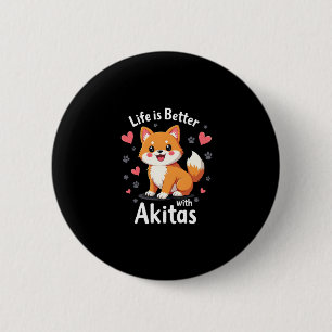 Bestes Leben mit Akita Tank Top Button