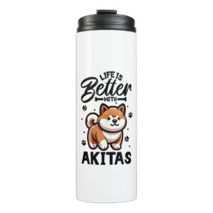 Bestes Leben mit Akita Thermosbecher