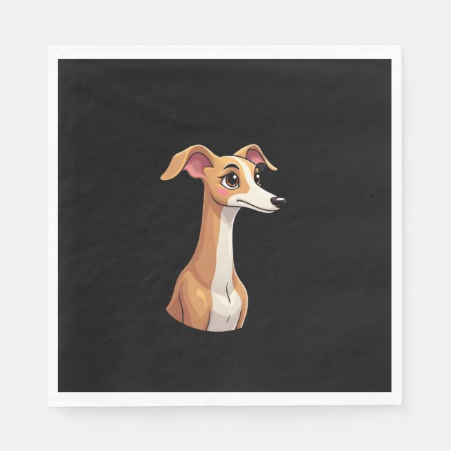 Bestes Leben mit Arabian Greyhound Long Sleeve T-S Serviette (Vorderseite)