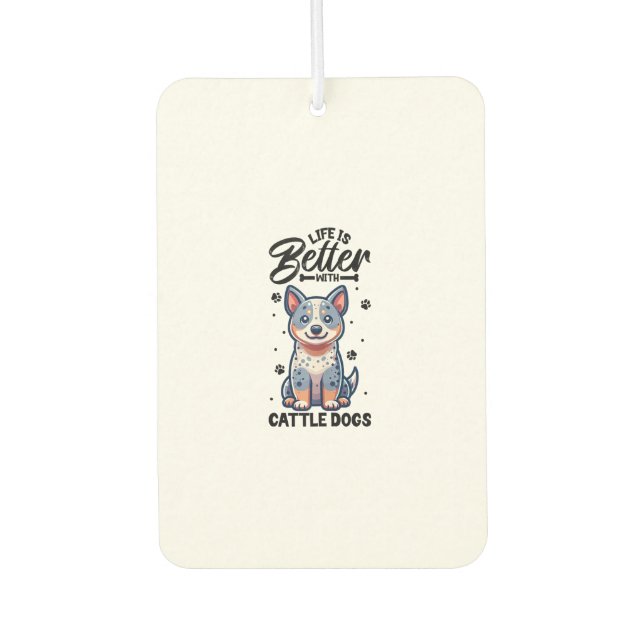 Bestes Leben mit australischem Rinderhund Autolufterfrischer (Vorderseite)