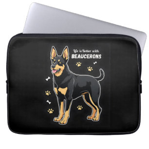 Bestes Leben mit Beauce Schäferhund Tank Top Laptopschutzhülle