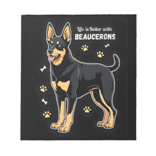 Bestes Leben mit Beauce Schäferhund Tank Top Notizblock