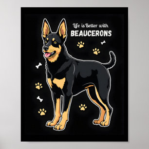 Bestes Leben mit Beauce Sheepdog Tank Top Poster
