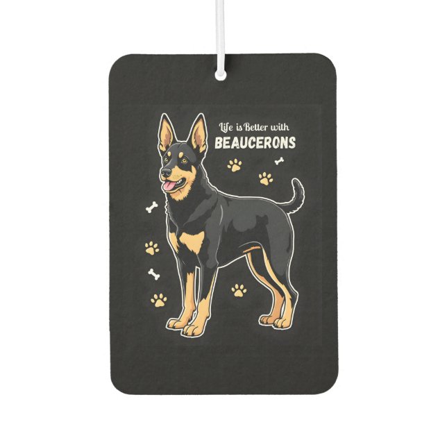 Bestes Leben mit Beauce Sheepdog Top Autolufterfrischer (Vorderseite)